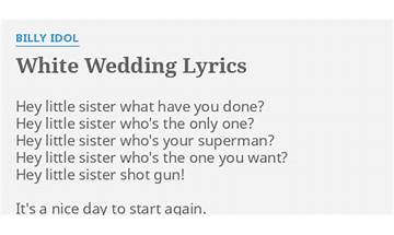 White Wedding en Lyrics [The Whip]