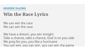Win This Race en Lyrics [Renegade Five]