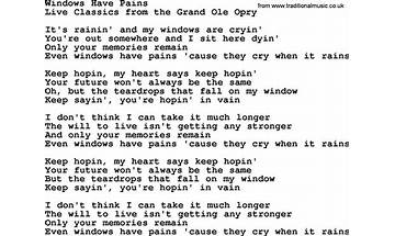 Windows Have Pains en Lyrics [Marty Robbins]