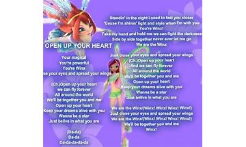 Winx Open Up Your Heart en Lyrics [Winx Club]
