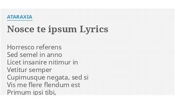 XI. Nosce Te Ipsum fr Lyrics [Paulow]
