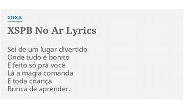 XSPB No Ar pt Lyrics [Xuxa]