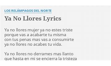 Ya No Llores es Lyrics [Los Bybys]