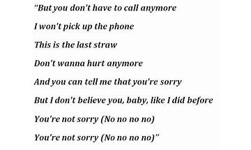 You\'re Not Sorry en Lyrics [Matthew Sweet]