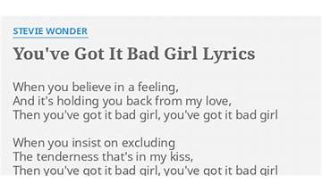 You\'ve Got It Bad Girl en Lyrics [Macy Gray]