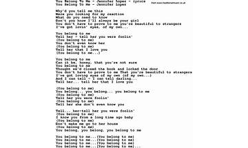 You Belong To Me en Lyrics [Patti Page]