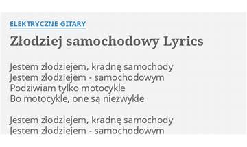 Złodziej pl Lyrics [The Analogs]
