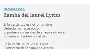 Zamba del Laurel es Lyrics [Nicole Bunout]