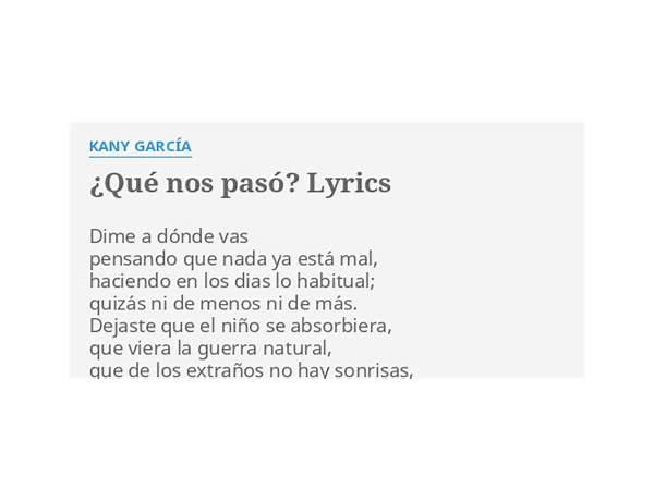 ¿A dónde vas? es Lyrics [Kany García]