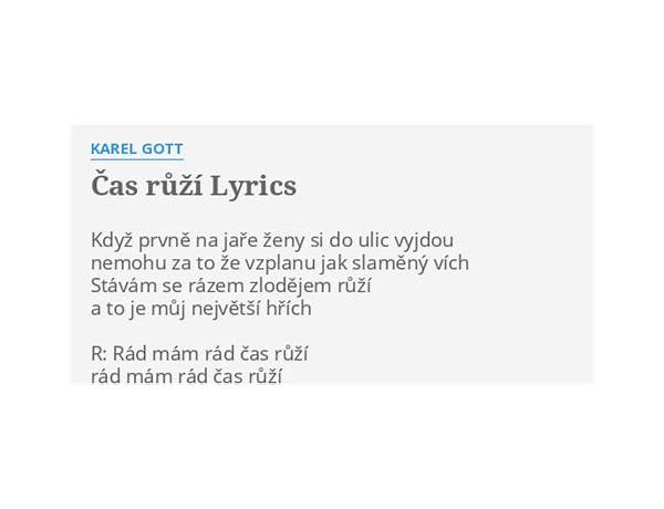 Čas cs Lyrics [Prago Union]