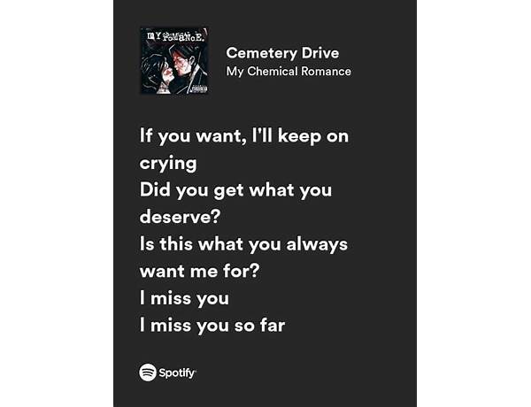 ​cemetery drive en Lyrics [ZBee]