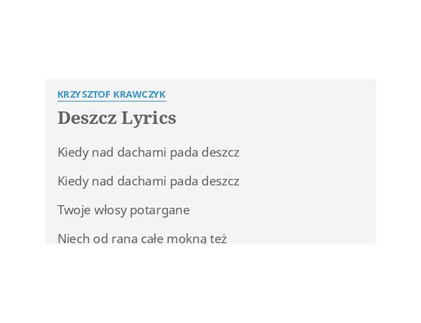 ​deszcz pl Lyrics [Watchmedieslowly]