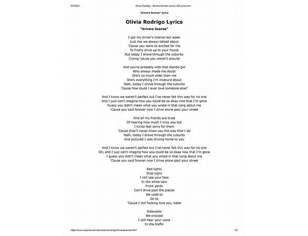 ​drivers license en Lyrics [Conor Maynard]