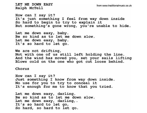 ​let me down en Lyrics [​skrwd]