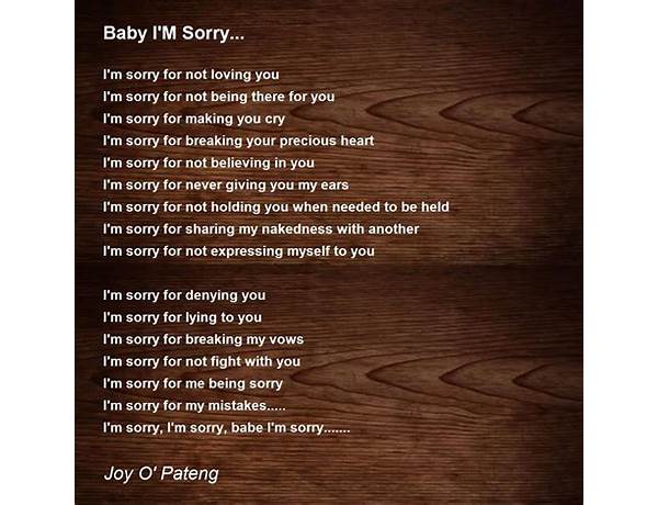 ​sorry I’m sorry en Lyrics [​fl.vco]