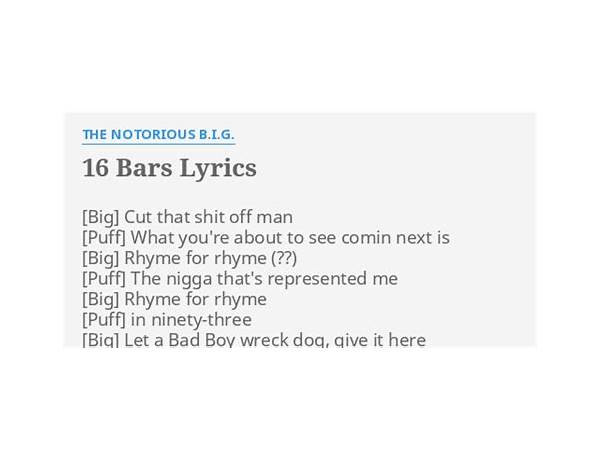 16 Bars Sample en Lyrics [Limitz]