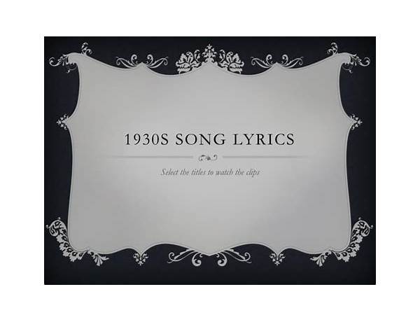 1930 en Lyrics [The Gaslight Anthem]