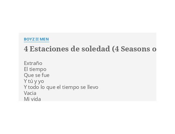 4 Estaciones de Soledad es Lyrics [Boyz II Men]