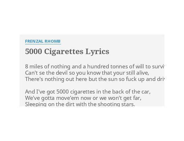 5000 Cigarettes en Lyrics [Frenzal Rhomb]