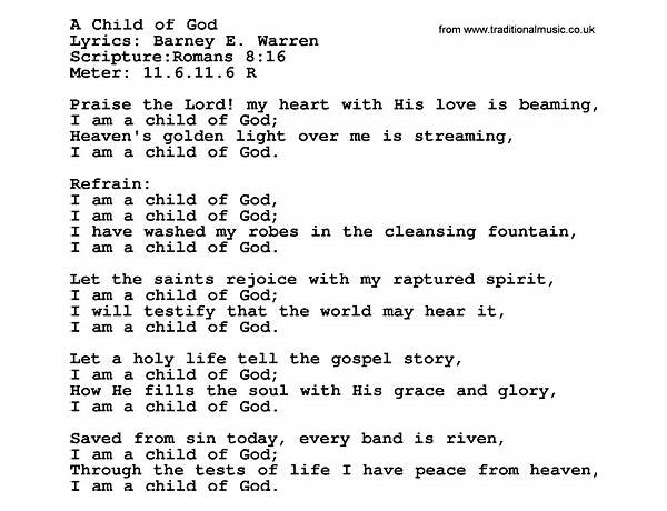 A Child Of God en Lyrics [S4m1]