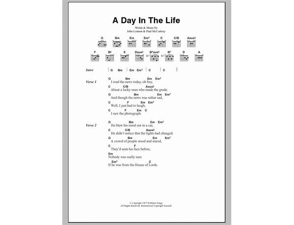 A Day In The Life en Lyrics [DFAsstard]