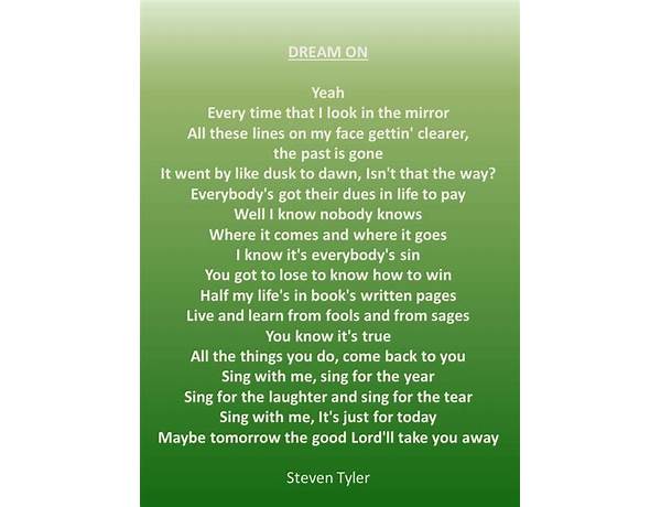 A Dream en Lyrics [Donna Hughes]