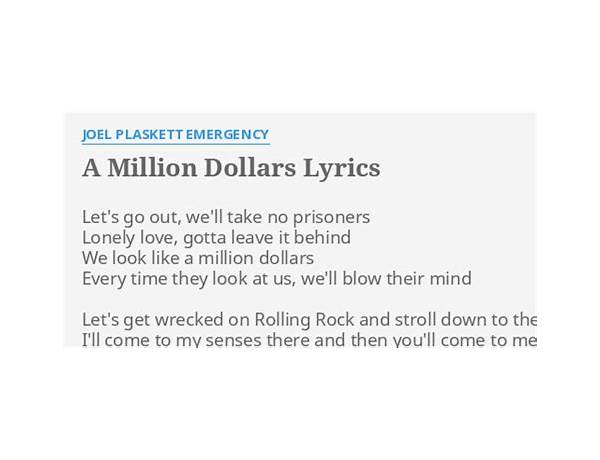 A Million Dollars en Lyrics [Sharita Official]