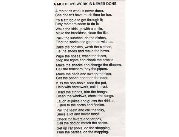 A Mommy\'s Work Is Never Done en Lyrics [Buddy Castle]