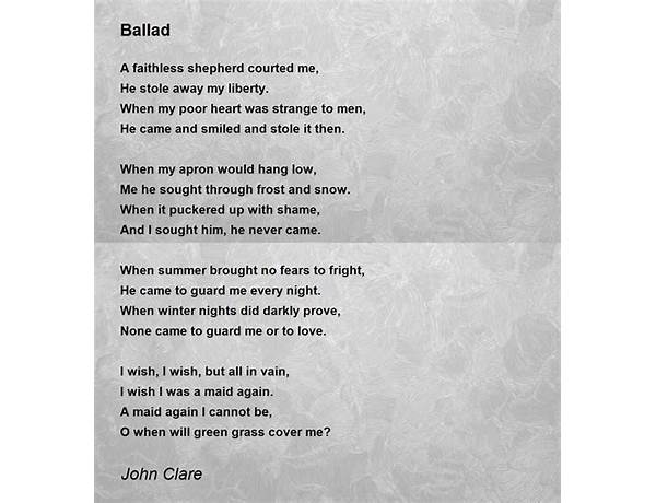 A Poet\'s Ballad en Lyrics [Rax]