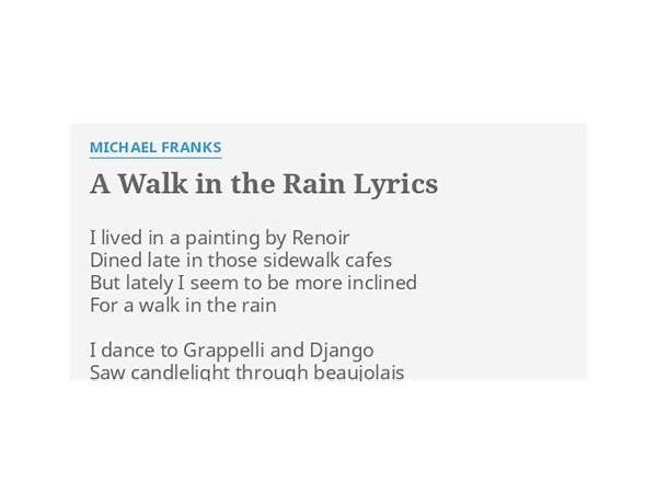 A Walk in the Rain en Lyrics [Michael Franks]