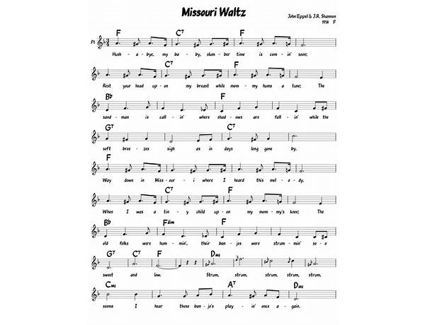 A Waltz in Springfield, Missouri en Lyrics [Little Jack Melody And His Young Turks]