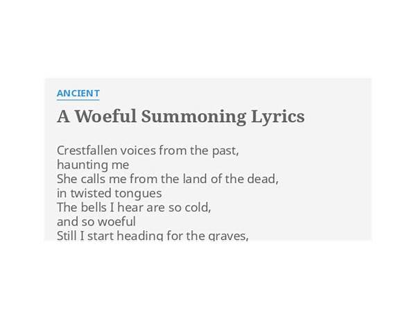 A Woeful Summoning en Lyrics [Ancient]
