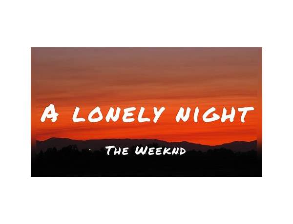 A lonely night en Lyrics [Mackenzie Carretto]