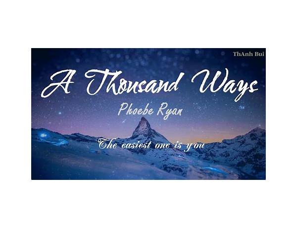 A thousand ways en Lyrics [Foundation]