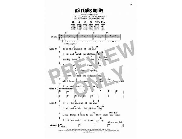 AS TEARS GO BY en Lyrics [​chay (JP)]