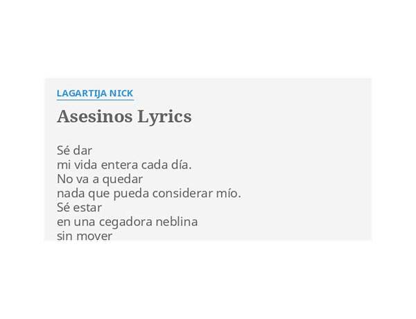 ASESINO es Lyrics [Trashing KID]