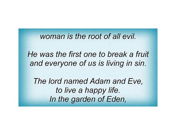 Adam and Eve en Lyrics [Paul Anka]