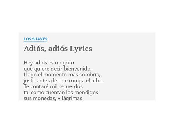 Adiós es Lyrics [A.M]