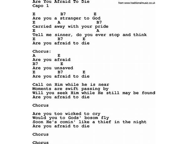 Afraid To Die en Lyrics [Semisad]