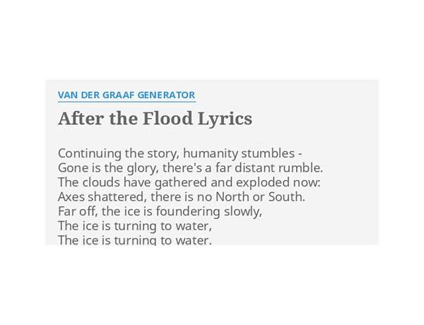 After the Flood en Lyrics [Van der Graaf Generator]