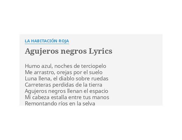 Agujeros Negros es Lyrics [La Habitación Roja]