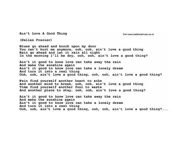 Ain’t Love a Good Thing en Lyrics [Loretta Lynn]