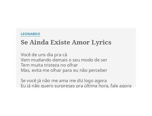 Ainda Existe Amor pt Lyrics [Mari Fernandez]