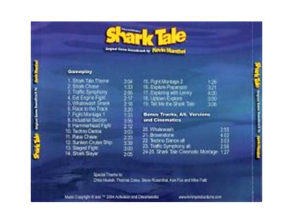 Album: 94 Shark Tales, musical term