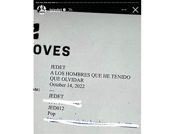 Album: A LOS HOMBRES QUE HE TENIDO QUE OLVIDAR, musical term