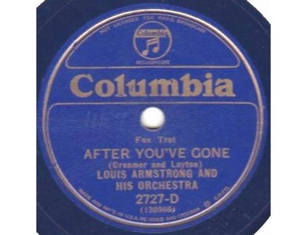 Album: After You’ve Gone, musical term