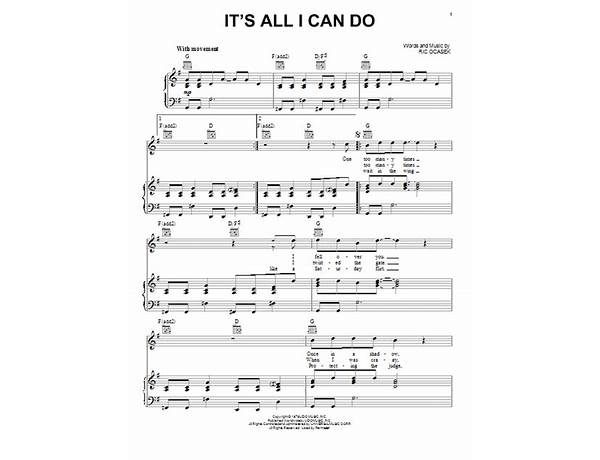 Album: All I Can Do, musical term