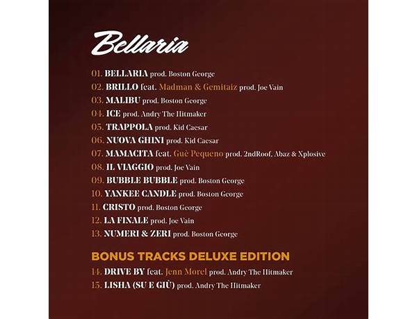 Album: Bellaria, musical term