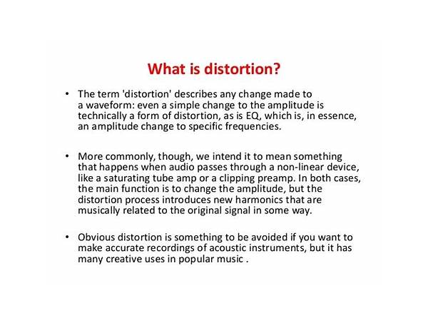 Album: DISTORTIONS, musical term