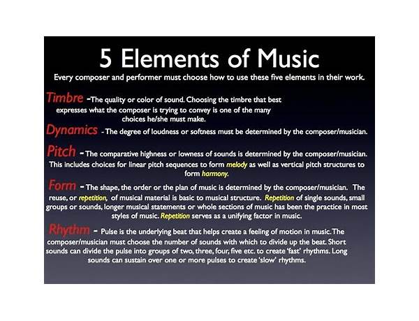Album: Elements, musical term